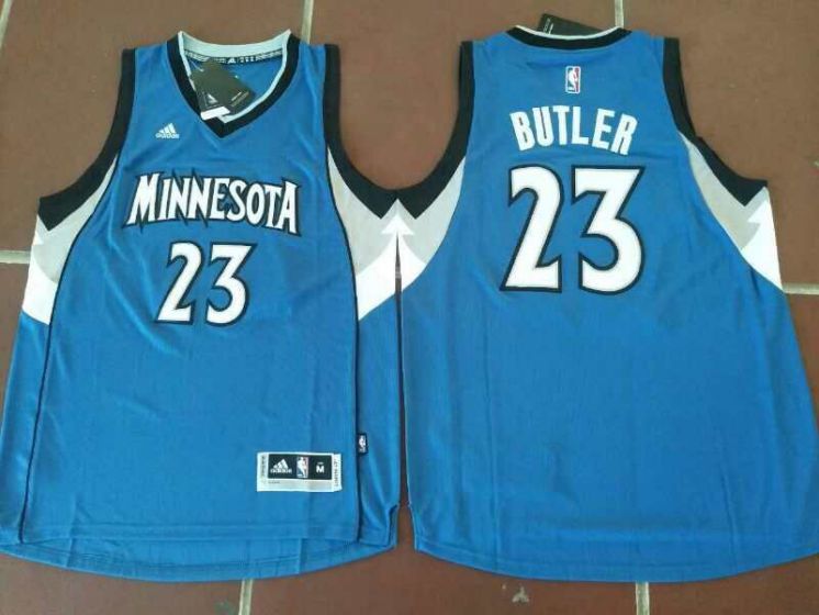 Men Minnesota Timberwolves 23 Jimmy Butler Blue NBA Jerseys